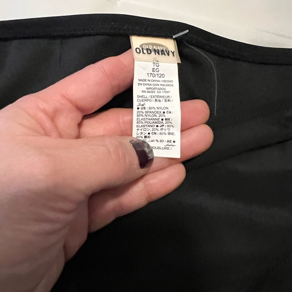 NWT Old Navy Convertible Halter Top Bathing Suit (Black; size XL) - Picture 4 of 10